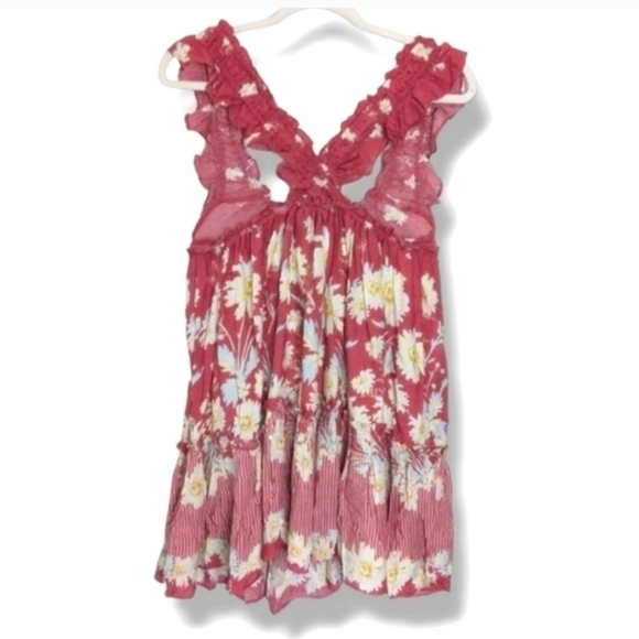 NWT Free People Bali Wild Daisy Slip Dress $88 Size Medium - Picture 5 of 7